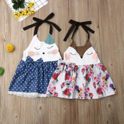 

US Infant Baby Girl Kid Floral Animal Skirt Tutu Dress Summer Outfit Clothes Top