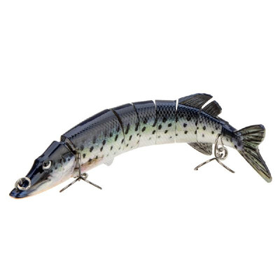 

Lixada 8" 20cm 66g Lifelike Multi-jointed 8-segement Pike Muskie Fishing Lure Swimbait Crankbait Hard Bait Fish Treble Hook Tack