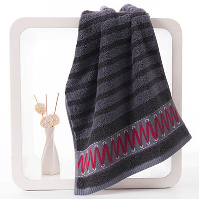 

Hot Sale Couple Cotton Face Towel Soft Stripe Absorbent Thick Towel Cotton Clean Face Towel 4 Color Optional