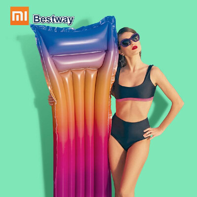 

Xiaomi Water Play Swimming Ring Float Mat Equipment Summer Sport Inflatable 90KG Load Bestway Pool Float Handle Fruit Air Mat Kid