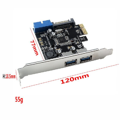 

PCI-E to USB30 Expansion Card PCI Express Adapter Converter Card Front Expansion Interface Power Supply Module For Desktop PC