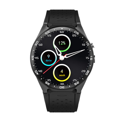 

Kingwear KW88 3G WCDMA Smartwatch Phone 139 inch UHD AMOLED Full Round Screen MTK6580 Quad-core 13GHz CPU ROM 4GB RAM 512MB An