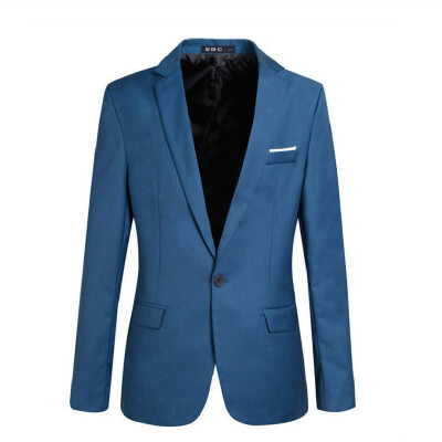 

Stylish Mens Casual Slim Fit Formal One Button Suit Coat Jacket Tops