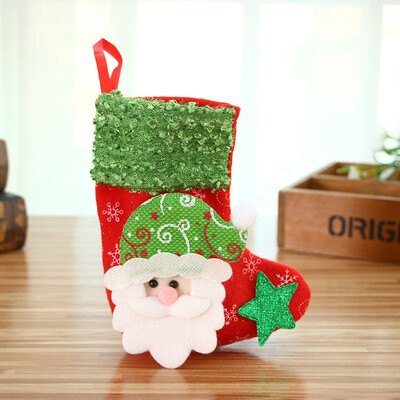

〖Follure〗Christmas Stocking Mini Sock Santa Claus Candy Gift Bag Xmas Tree Hanging Decor