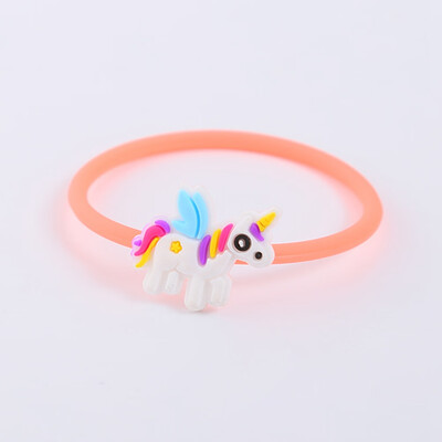 

Children Lovely Unicorn Silicone Rubber Bracelets Kids Gift Party Color