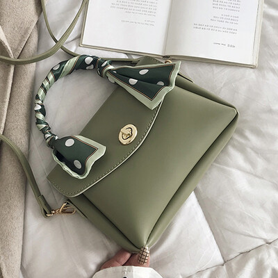 

Autumn 2019 Korean version of the new handbag slanting bag woman silk scarf temperament simple woman one shoulder woman bag