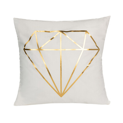 

〖Follure〗Polyester Gold Letter Pillow Case Cover Sofa Car Waist Cushion Cover Home Decor