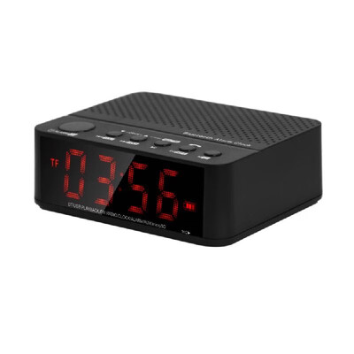 

Desktop Wireless Bluetooth Speakers Alarm Clock FM Radio TF Card MP3 Player Line In Hands-free with Microphone LED Display