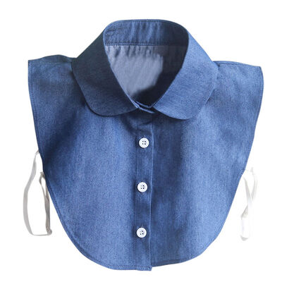 

Hot Sale For Women Jeans Detachable Shirt Collars Accessories Fake Denim Collar