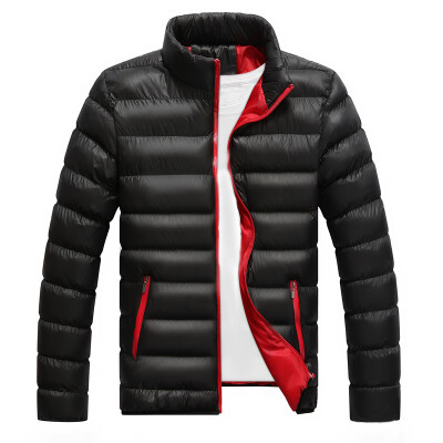 

Mens Solid Thick Warm Autumn Winter Coats Zipper Stand Collar Jackets Outwear