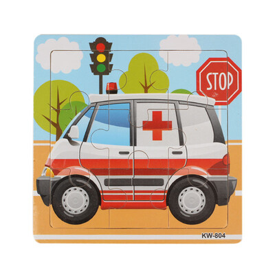 

Gotoamei Ambulance Wooden Kids Children Jigsaw Education And Learning Puzzles Toys
