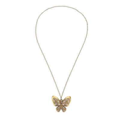 

Fashion Lady Gold Hollow Butterfly Pendant Sweater Long Chain Necklace Jewelry