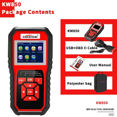 

KONNWEI OBDII Scanner Code Reader KW850 Professional OBDII Anto Scanner Car Diagnostic Check Engine Light Scan Tool for All OBDI