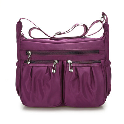 

Women Waterproof Nylon Shoulder Bag Solid ColorZipper Crossbody Bag Designer Messenger Bags Feminina Bolsas T2G