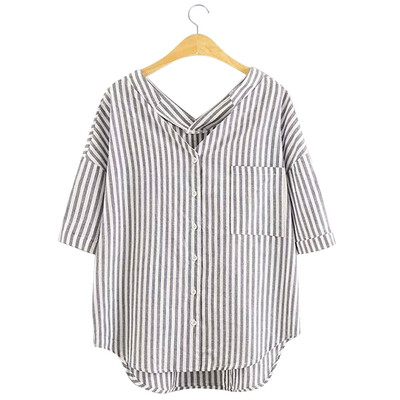 

Striped Oversized Pocket Blouse