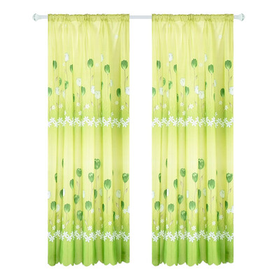 

Home Window Floral Curtain Tulip Flower Pattern Decorative Curtain for Living Room Bedroom Plain Weave Blackout Drapes Curtain
