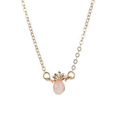 

Women Sweet Pineapple Broken drill Pendants Alloy Simple Jewelry Clavicle Delicate Cute Minimalist Necklace Jewelry Gold Silver
