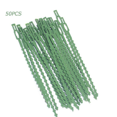 

50PC Fish Bone Thorn Green Gardening Tie Garden Tool Wrap Plant Pot 130mm