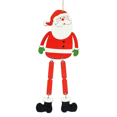 

Tailored Christmas Decorations Creative DIY Wooden Santa Snowman Pendant