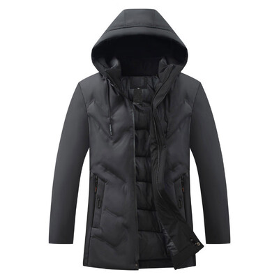 

Mens Winter Warm Zipper Hooded Jacket Overcoat Thick Padded Coat Outwear Parka