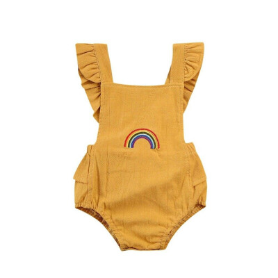 

Newborn Kids Baby Girl Ruffle Cotton One-Pieces Romper Jumpsuit Outfits Sunsuit