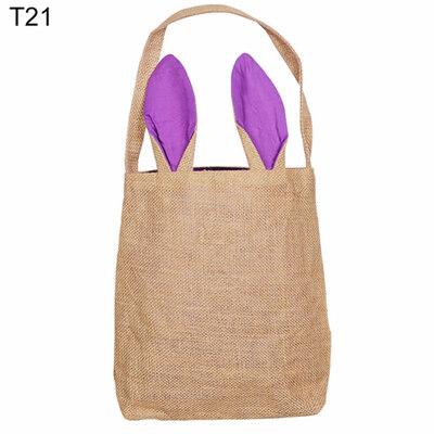 

Easter Lovely Rabbit Ears Cotton Linen Single Handle Gift Tote Bag Handbag