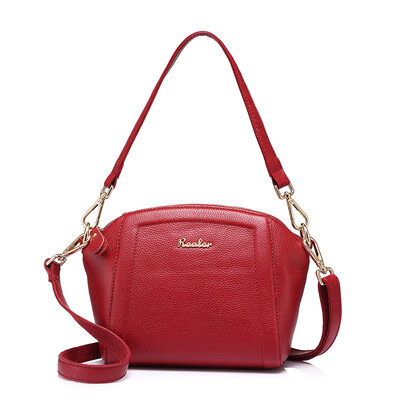 

REALER brand women handbag genuine leather bag female small shoulder messenger bags fashion crossbody bag PurpleGrayRedBlack