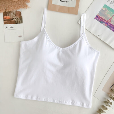 

The Long Section Bottoming U Back Wrapped Chest Solid Color Triangle Cup Vest