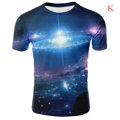 

Fashion Galaxy Space 3D Print T-shirt Men Short Sleeve Tee Tops Blouse Hot