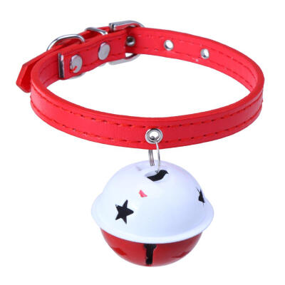 

Pet Lovely PU Leather Buckle Big Bell Strap Cat Kitten Puppy Collar 3 Color