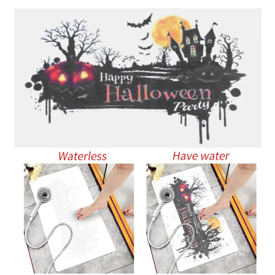 

〖Follure〗HalloweenGift Pumpkin Pattern Water Display Pattern Shower Mat Carpet Horror Mat