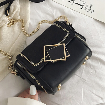 

Chic bag 2019 new Korean version of 100 scrub chain small square bag fashion oblique shoulder bag