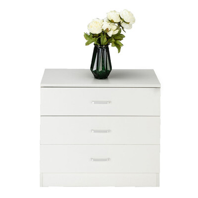 

Ktaxon Wood 3 Drawers White Nightstands Dresser Bedside End Table Set of 2
