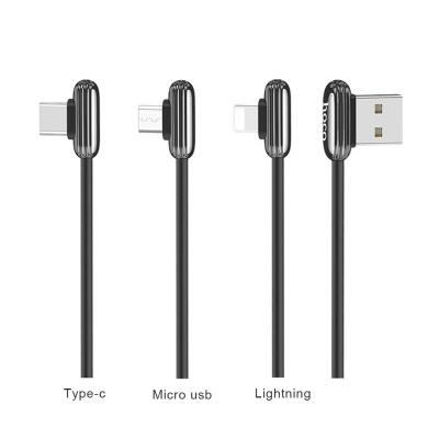 

HOCO U60 90-Degree Charge Cable Angled Charging And Syncing Cord For Micro USB Type-C Lightning-MICRO USB