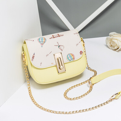

Summer ins girl 2019 tide Korean version of single shoulder Messenger bag fashion chain bag Joker students
