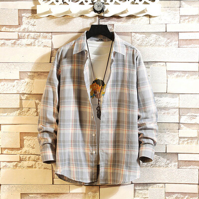 

Tailored Mens Autumn Winter Casual Slim Plaid Long Sleeve Shirts Top Beach Blouse