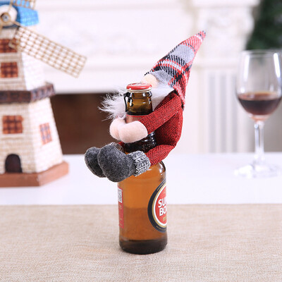 

〖Follure〗Christmas Wine Bottle Cover Clothes Xmas Santa Snowman Wine Bottle Decor Party