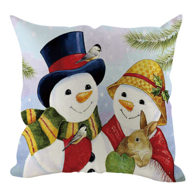 

Siaonvr Christmas Pillow Cover Pillowcases Decorative Sofa Cushion Cover Home Decoration