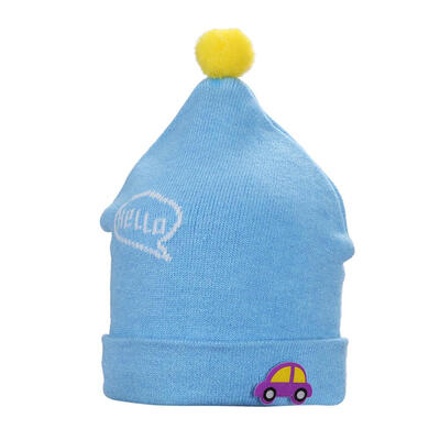 

Cute 0-1Y Baby Girls Boys Knitted Car Print Foldable Hats Kids Warm Hat
