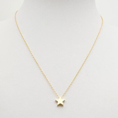 

Simple Tiny Five Point Star Pendant Women Choker Short Necklace Chain Jewelry