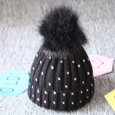 

Toddler Kids Girl&Boy Baby Infant Winter Warm Crochet Knit Hat Bobble Beanie Cap