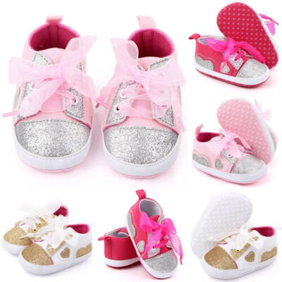 

Baby Boys Girls Canvas Shoes Sneakers Soft Sole Crib Kids Newborn Infant Toddler