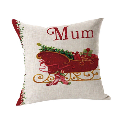 

Tailored Cotton Linen Christmas Xmas Socks Pillow Case Throw Cushion Cover Home Decor