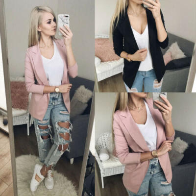 

Women Ladies Slim Long Sleeve Jacket Casual Blazer Suit Top Jacket Coat Outwear