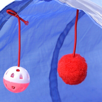 

Cat Play Tunne Collapsible Long Pet Tunnel Interesting Toys With Two Scratching Ball Cat Kitten Play Toy l Bulk Cat Toy For Gato