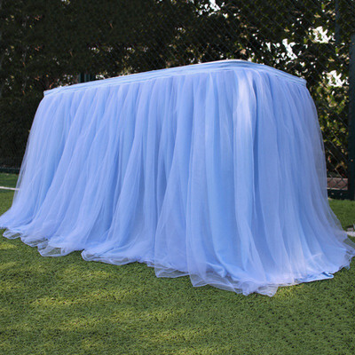 

Multi colors table skirt Tutu tulle fabric for wedding party Table decoration textile for home tablecloths accessories