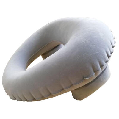 

Portable Travel Inflatable Pillow Prone Nap Flocking PVC Neck Pillow