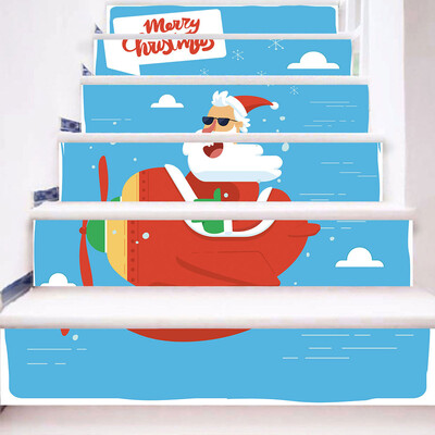 

Tailored Christmas 3D Simulation stair stickers Waterproof Wall Stickers DIY Home Decor