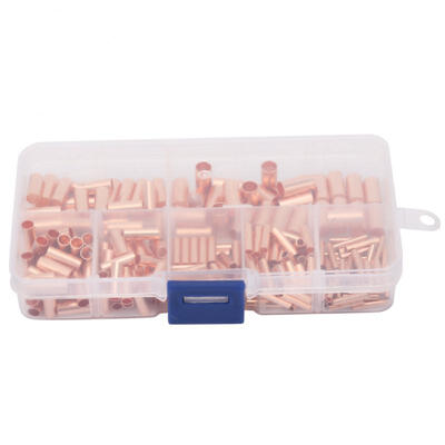 

Greensen 250 Pcs Red Copper Connecting Tube GT1-6mm Intermediate Wire Joint Tube Connector