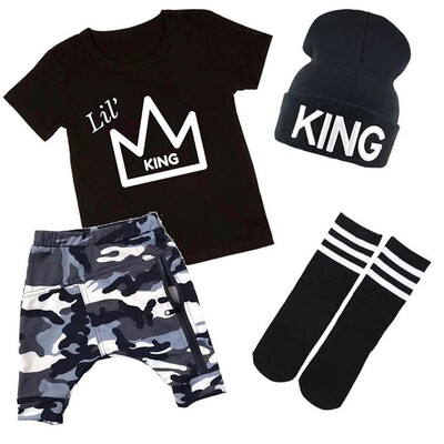 

Casual Toddler Kids Baby Boy Clothes Tops T-shirt Camo Pants 2PCS Outfits Set